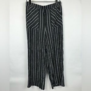 Westport 1962 Flowy Ankle Pants Swim Coverup High Waisted Pockets Stripes Medium